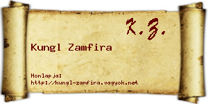 Kungl Zamfira névjegykártya